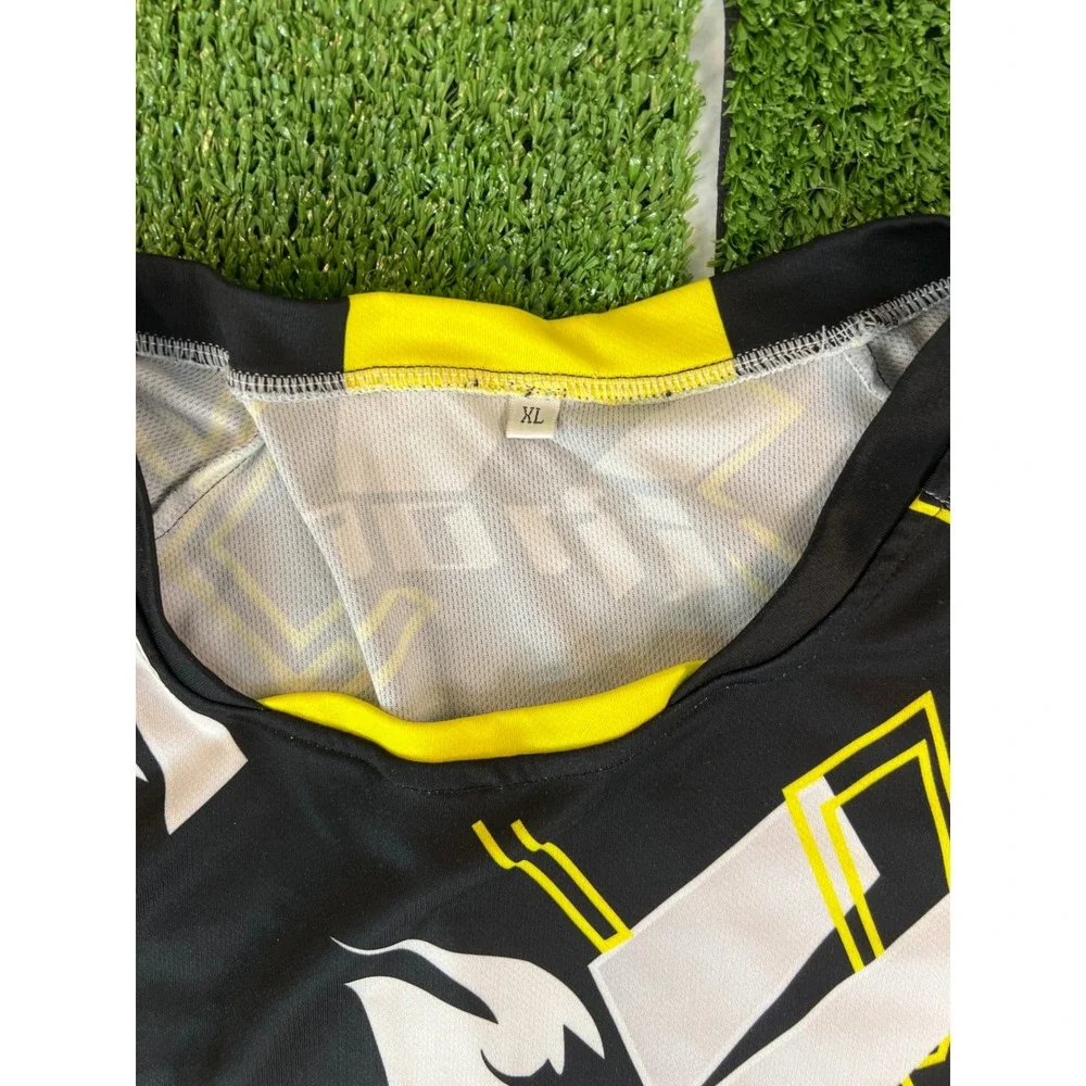 Thor Racing‎ Long Sleeve Motocross Jersey Men Black White Yellow Graphic XL